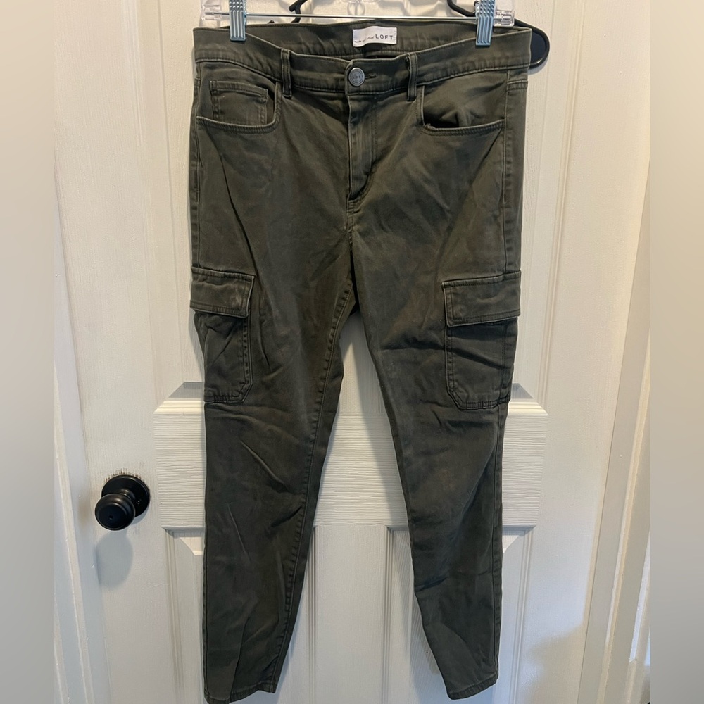 Loft Olive Green Cargo Pants